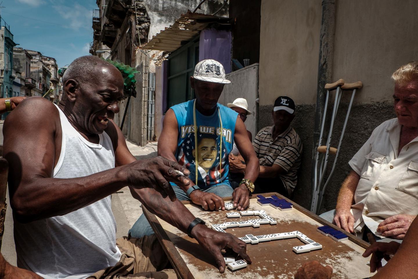 Coba Kuba Havana Hawana domino Obama player play gracz gra